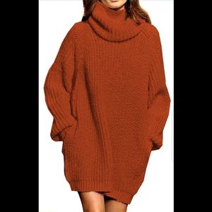 Turtleneck Sweater Dress